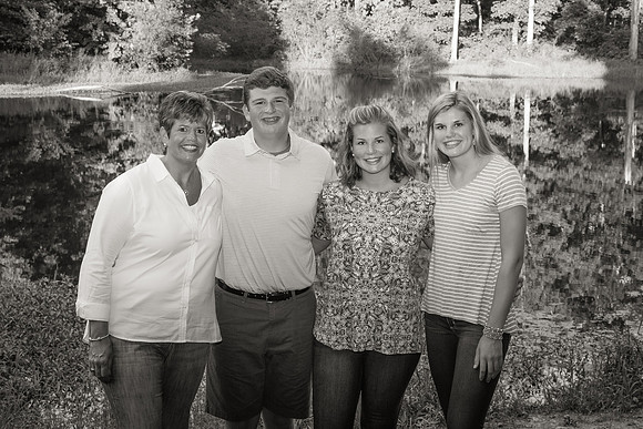 Family-Lake-bw